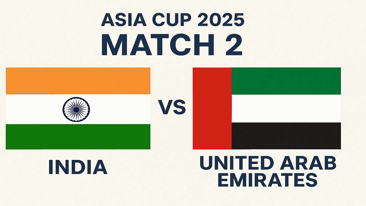 IND vs UAE Asia Cup 2025, Group A, Match 2